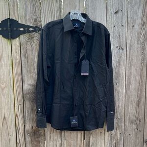 Ben Sherman Black Button Down Dress Shirt Sz M NWT
